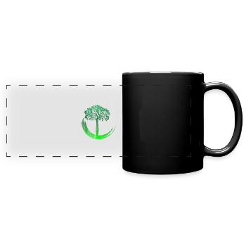 meditation - Full Colour Panoramic Mug - black - Front