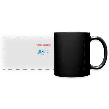 Eclipse totale de la Terre Système solaire éclipse lunaire - Mug panoramique uni - noir - Devant