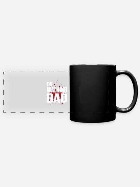 THE WALKING DAD - Panorama-Tasse farbig - Schwarz