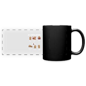 Sloth sloths - sloth fan - coffee - Full Colour Panoramic Mug - black - Front