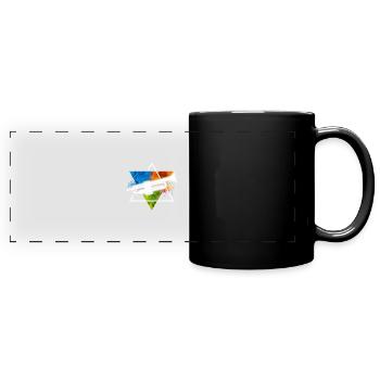 Trompete - Panorama-Tasse farbig - Schwarz - Vorne
