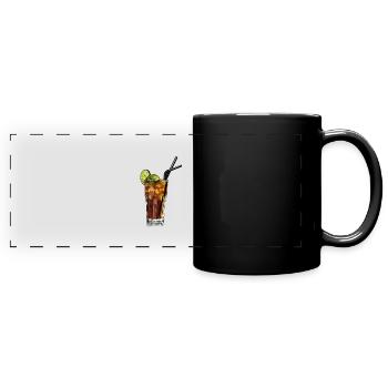 Cadeau long drink cocktail de thé de glace Long Island - Mug panoramique uni - noir - Devant