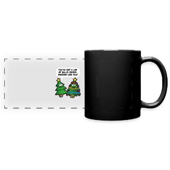 Humour de Noël drôle arbre de Noël dit - Mug panoramique uni - noir - Devant