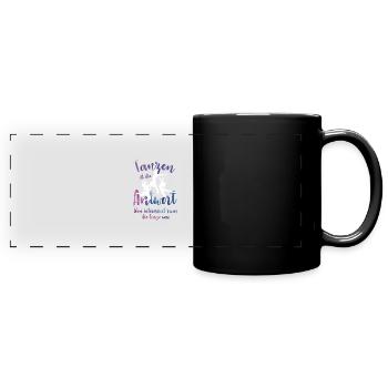 Tanzen Tänzer Tanz Tänzerin Tanzfläche Geschenk - Panorama-Tasse farbig - Schwarz - Vorne