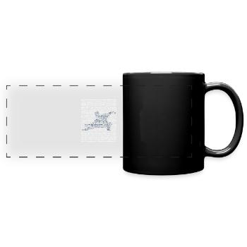 Tai Chi - Panorama-Tasse farbig - Schwarz - Vorne