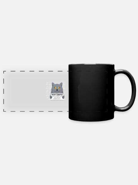 Britische Kurzhaar Katze - Panorama-Tasse farbig - Schwarz