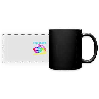 Devise des années 90 - Mug panoramique uni - noir - Devant