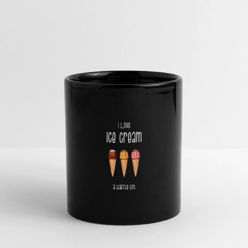 Eiscreme Eis Softeis Waffel Eisdiele Geschenk Panorama-Tasse farbig