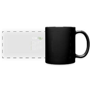 Vegan FAQ Vegan Animal Protection Demo Gift - Full Colour Panoramic Mug - black - Front