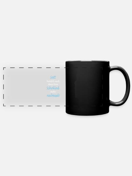 Bayrischer Spruch - Panorama-Tasse farbig - Schwarz