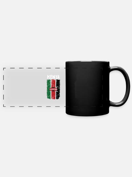 Kenia - Panorama-Tasse farbig - Schwarz