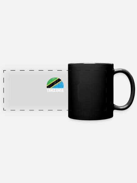 Tansania - Panorama-Tasse farbig - Schwarz