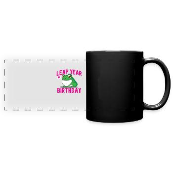 leap year birthday - Full Colour Panoramic Mug - black - Front