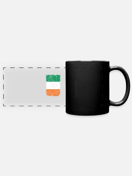 Irland - Panorama-Tasse farbig - Schwarz