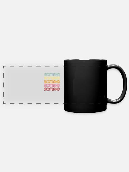 Schottland - Panorama-Tasse farbig - Schwarz