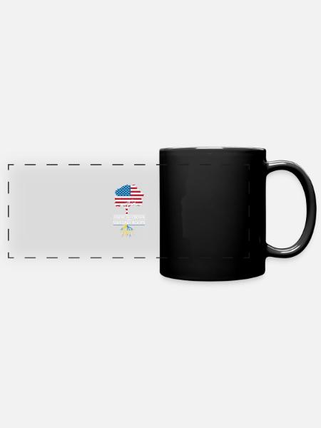 Schweden - Panorama-Tasse farbig - Schwarz