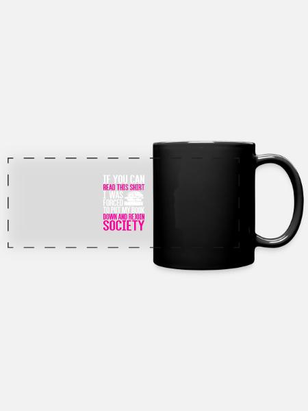 Bücher - Panorama-Tasse farbig - Schwarz