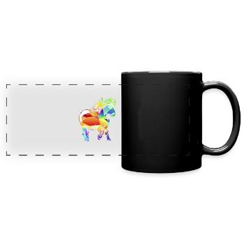 poney Shetland - Mug panoramique uni - noir - Devant