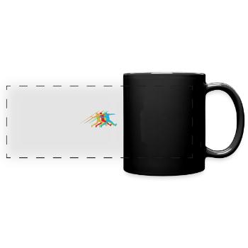 Athletics javelin throw - Full Colour Panoramic Mug - black - Front