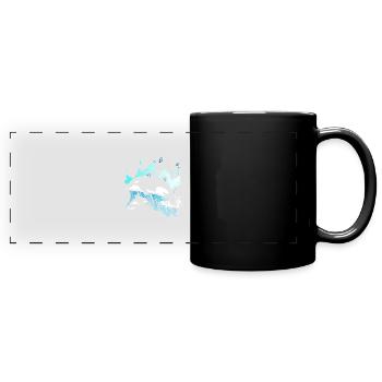Orca - Panorama-Tasse farbig - Schwarz - Vorne