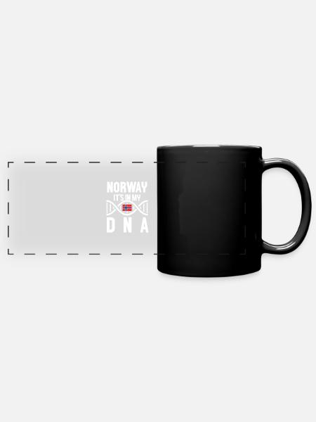 Norwegen - Panorama-Tasse farbig - Schwarz