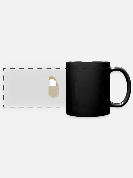 Süßer Otter Brusttasche Geschenk - Panorama-Tasse farbig - Schwarz