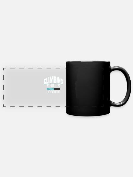 climbing skills loading - Panorama-Tasse farbig - Schwarz
