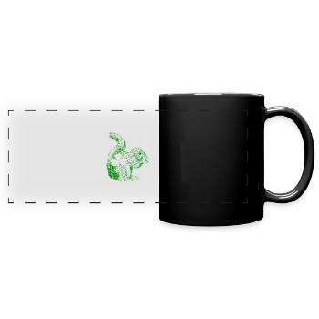 Eichhörnchen Niedliches Tier - Panorama-Tasse farbig - Schwarz - Vorne