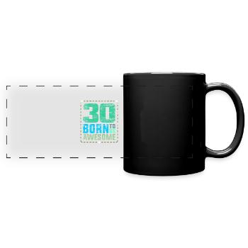 30th birthday present 30 years old - Full Colour Panoramic Mug - black - Front