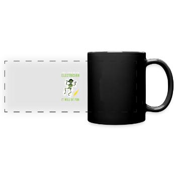 Electrician electrician - Full Colour Panoramic Mug - black - Front