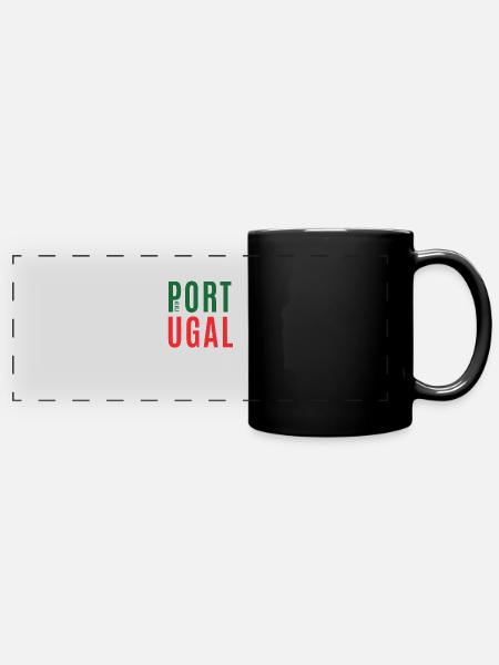Portugal - Panorama-Tasse farbig - Schwarz