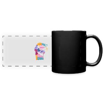 Autruche - Mug panoramique uni - noir - Devant