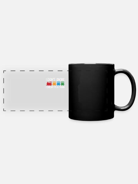 Zug - Panorama-Tasse farbig - Schwarz