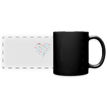 dentiste - Mug panoramique uni - noir - Devant