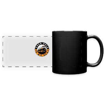 Excavator - Full Colour Panoramic Mug - black - Front