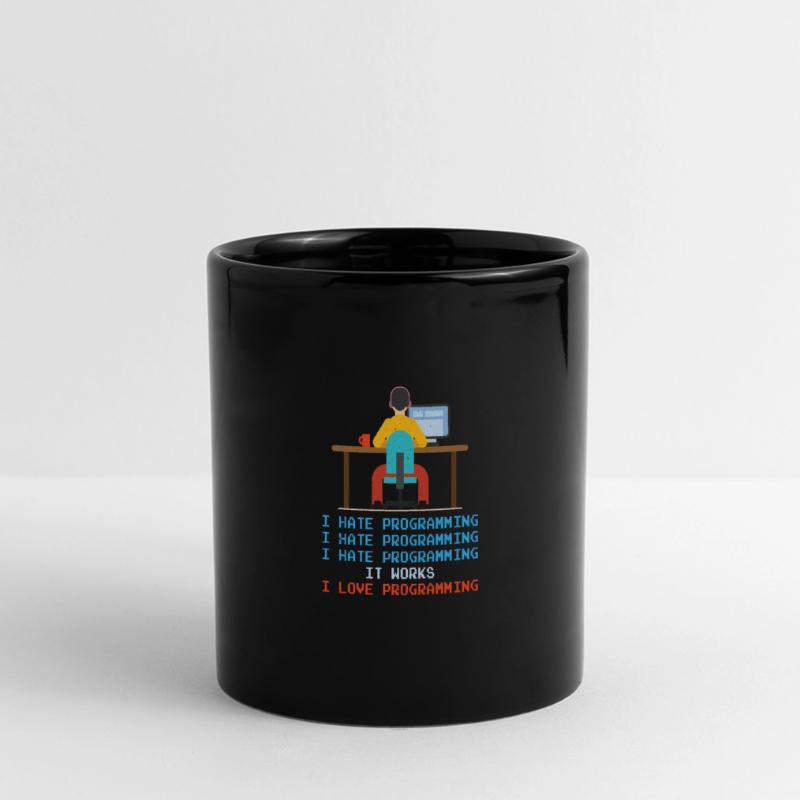 Programmierer - I Hate Programming Panorama-Tasse farbig