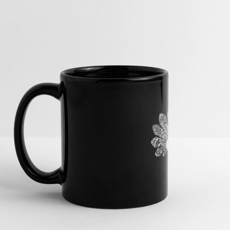 Peacock Peacock Floral Pattern Full Colour Panoramic Mug