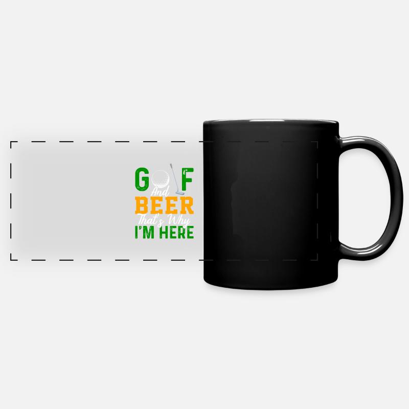 Golf Golf Club Golfer Golfer Golfer Gift - Full Colour Panoramic Mug - black