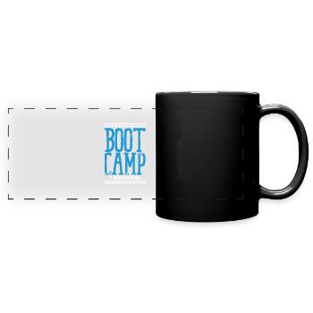 Bootcamp Armee Militär - Panorama-Tasse farbig - Schwarz - Vorne
