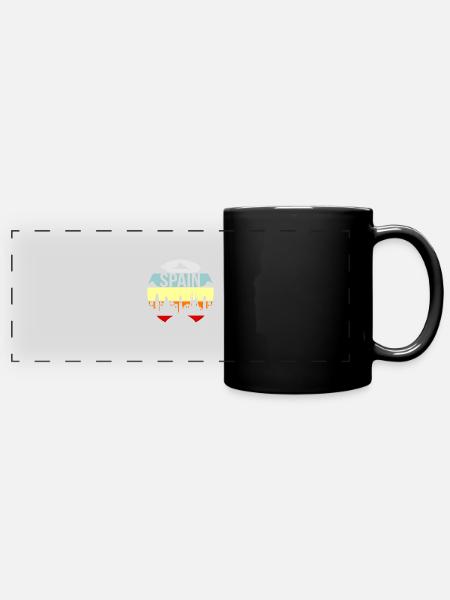 Spanien - Panorama-Tasse farbig - Schwarz