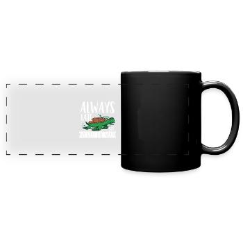I'm always late - Full Colour Panoramic Mug - black - Front