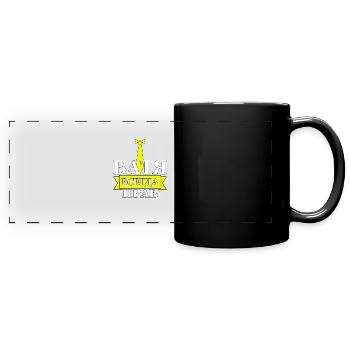 Vater kyrillisch Geschenk russischer Papa russisch - Panorama-Tasse farbig - Schwarz - Vorne