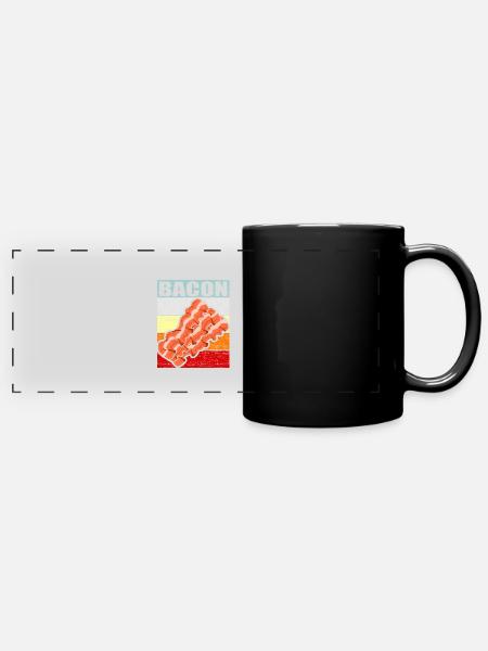 Bacon - Panorama-Tasse farbig - Schwarz