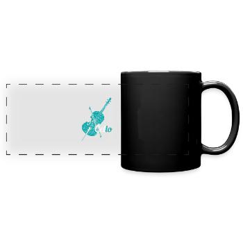 Cello orchestra cellist - Full Colour Panoramic Mug - black - Front