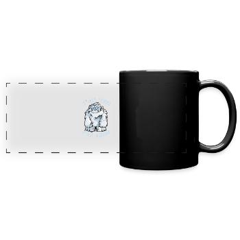 Yall Yeti dafür? - Panorama-Tasse farbig - Schwarz - Vorne