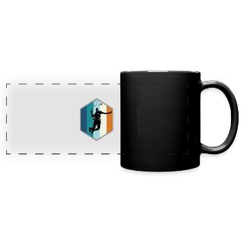 badminton - Full Colour Panoramic Mug - black - Front