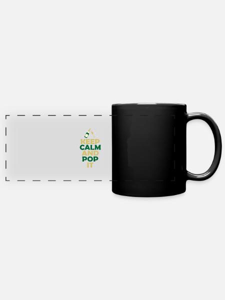 Sekt - Panorama-Tasse farbig - Schwarz