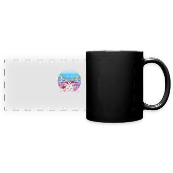 Schlagzeuger Schlagzeug Drummer Drum Sticks Musik - Panorama-Tasse farbig - Schwarz - Vorne