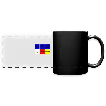 Engine driver, train driver gift PZB - Full Colour Panoramic Mug - black - Front