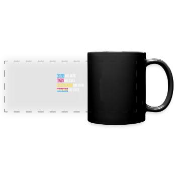 Mois de la fierté pansexuelle - Mug panoramique uni - noir - Devant